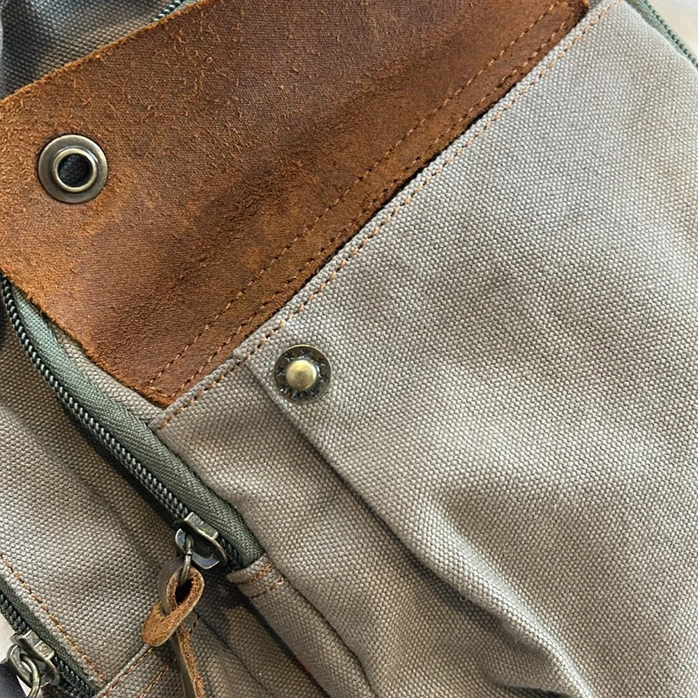 Mini canvas backpack